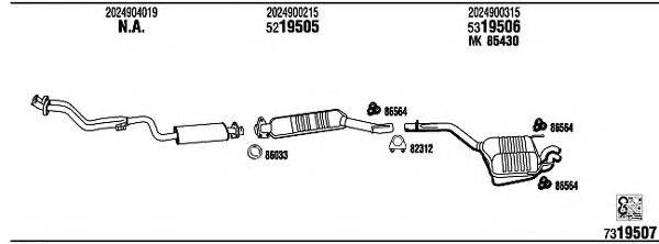 WALKER MB22011 Система выпуска ОГ