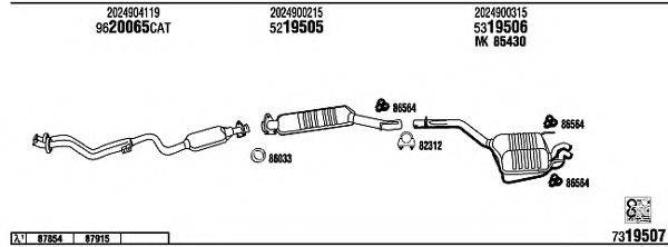 WALKER MB22012 Система выпуска ОГ