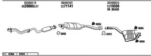 WALKER MB22021 Система выпуска ОГ