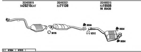 WALKER MB23022 Система выпуска ОГ