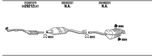 WALKER MB23032 Система выпуска ОГ