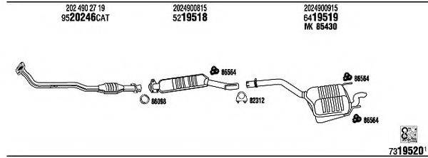 WALKER MB25008 Система выпуска ОГ