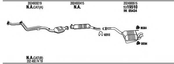WALKER MB28016 Система выпуска ОГ