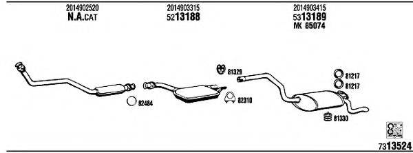 WALKER MB30042 Система выпуска ОГ
