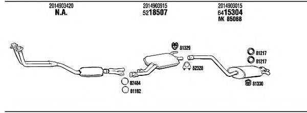 WALKER MB30044B Система выпуска ОГ