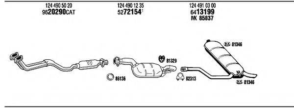 WALKER MB30305 Система выпуска ОГ