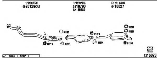 WALKER MB30333 Система выпуска ОГ