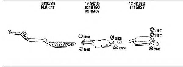 WALKER MB30345 Система выпуска ОГ
