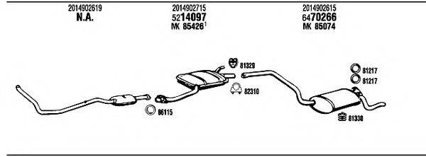 WALKER MB30603 Система выпуска ОГ