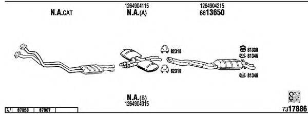 WALKER MB42003B Система выпуска ОГ