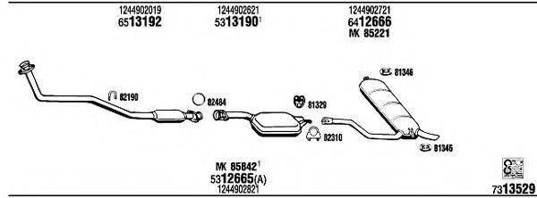 WALKER MB43308B Система выпуска ОГ