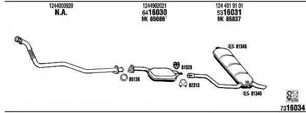 WALKER MB43319 Система выпуска ОГ
