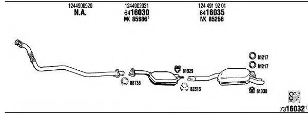 WALKER MB43320 Система выпуска ОГ