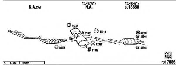 WALKER MB50009 Система выпуска ОГ