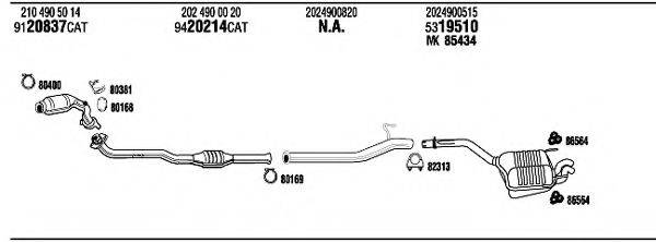 WALKER MBH10966 Система выпуска ОГ