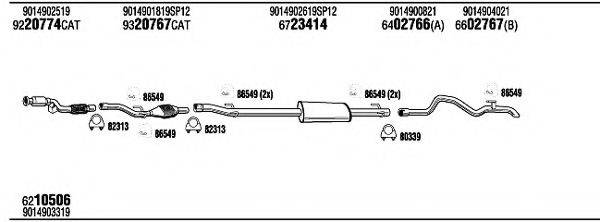 WALKER MBH14821 Система выпуска ОГ
