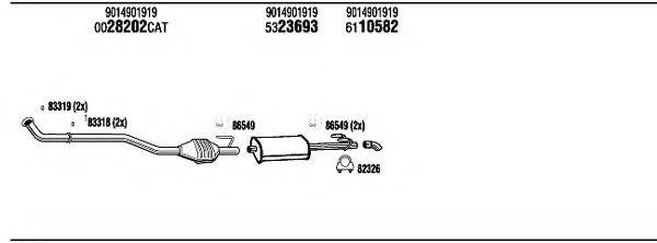 WALKER MBH14987 Система выпуска ОГ