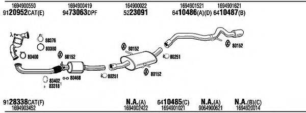 WALKER MBK18263BB Система выпуска ОГ