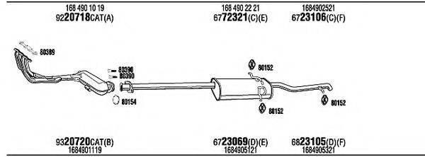 WALKER MBT08386 Система выпуска ОГ