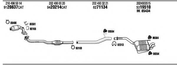 WALKER MBT10229 Система выпуска ОГ