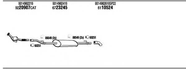 WALKER MBT14988 Система выпуска ОГ