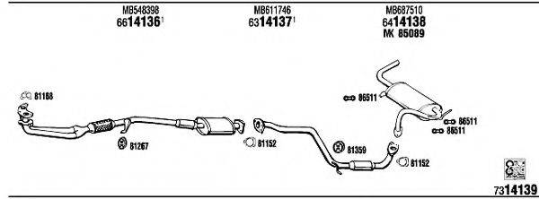 WALKER MI61503A Система выпуска ОГ