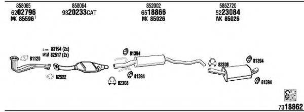 WALKER OP30153 Система выпуска ОГ