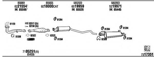 WALKER OP45100 Система выпуска ОГ