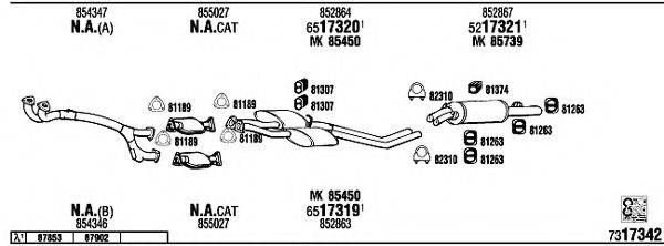 WALKER OP73124A Система выпуска ОГ