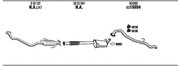 WALKER OP85008 Система выпуска ОГ