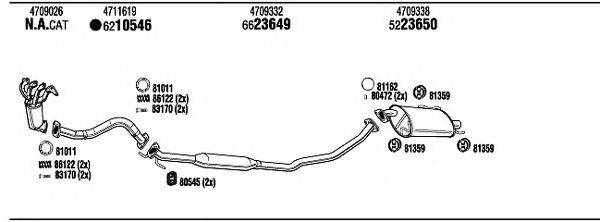 WALKER OPH09140 Система выпуска ОГ