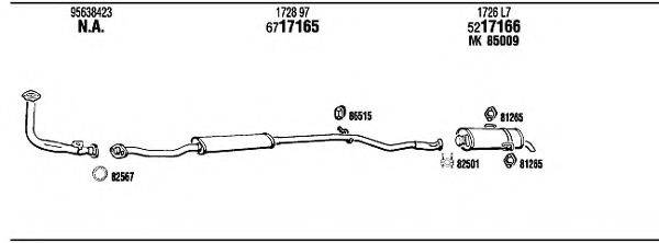 WALKER PE10603 Система выпуска ОГ