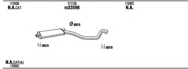 WALKER PEH17295 Система выпуска ОГ