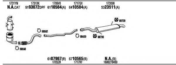 WALKER PEK05291AA Система выпуска ОГ