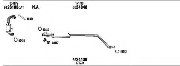 WALKER PEK23380 Система выпуска ОГ