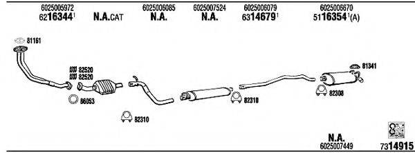 WALKER RE93223 Система выпуска ОГ