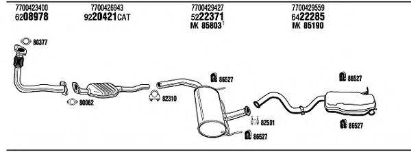 WALKER RE96024A Система выпуска ОГ