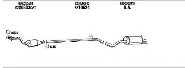 WALKER REK23486 Система выпуска ОГ