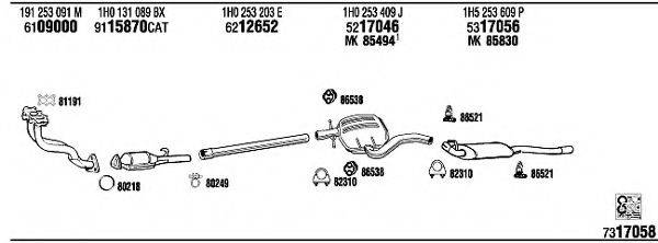 WALKER VW25029 Система выпуска ОГ