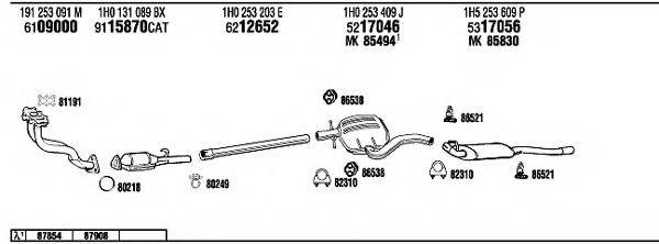 WALKER VW25067 Система выпуска ОГ