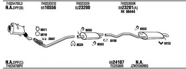WALKER VWH17365B Система выпуска ОГ