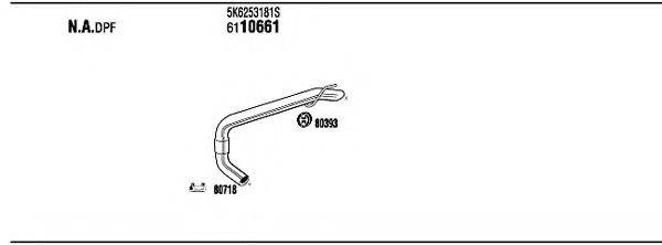 WALKER VWK31340 Система выпуска ОГ