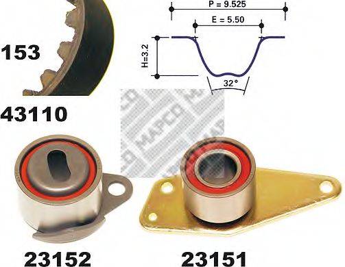 MAPCO 23110 Комплект ремня ГРМ