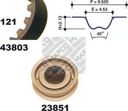 MAPCO 23803 Комплект ремня ГРМ