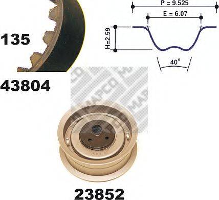 MAPCO 23804 Комплект ремня ГРМ