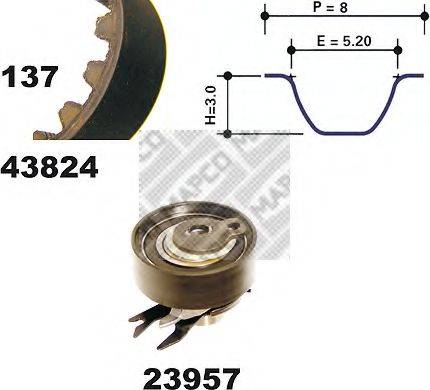 MAPCO 23824 Комплект ремня ГРМ