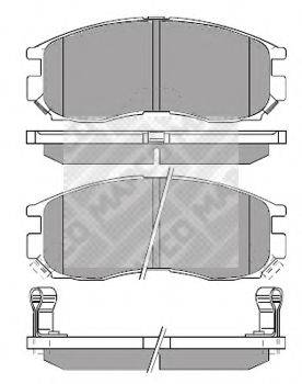 MAPCO 6457 Комплект тормозных колодок, дисковый тормоз