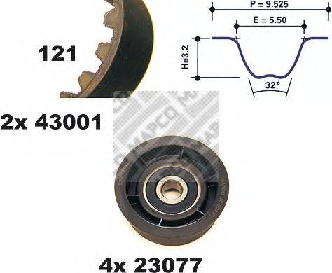 MAPCO 23001 Комплект ремня ГРМ