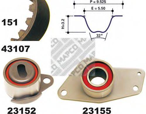MAPCO 23112 Комплект ремня ГРМ