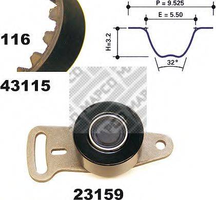 MAPCO 23115 Комплект ремня ГРМ